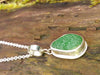 green seaglass pendant on chain