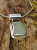 blue green seaglass pendant