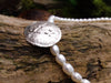 Melt Grasses Pendant For Pearls Small Round with white pearls