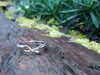 Sterling silver tendril top ring