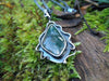 sterling silver and moss agate seaweed pendant