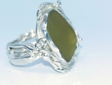 Seafoam Tangle Weed Ring