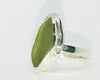 Green scottish seaglass ring