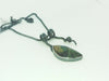 Labradorite leaf pendant