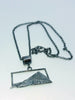 Textured silver mountain pendant