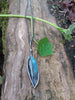 Sterling Silver and Labradorite Leaf Drop Pendant
