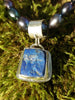 sterling silver and uncut Lapis pendant on pearls