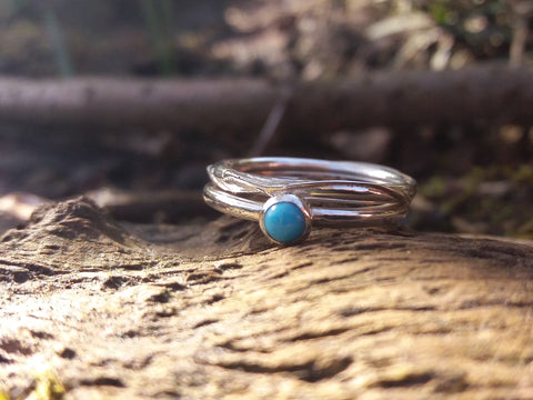 Turquoise Halo and Wound Stacking Set