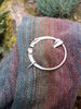 sterling silver leaf shawl pin penannular pin