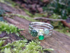 Green Sterling silver Stacking Set
