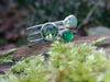 Green Sterling silver Stacking Set