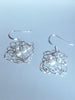 Sterling silver knitted earrings pearl