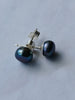 Blacl freshwater pearl studs