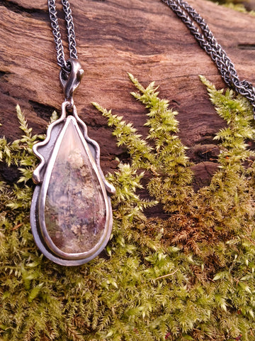 Java Moss agate Seastrand Pendant
