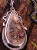 Sterling silver pendant with Java moss agate stone which looks like a little underwater coral reef sceen.
