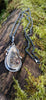 Sterling silver pendant with Java moss agate stone which looks like a little underwater coral reef sceen.