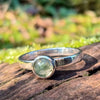 Sterling Silver and Moss Agate stacker