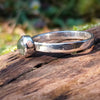 Sterling Silver and Moss Agate stacker