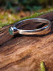 Sterling Silver and Moss Agate stacker