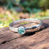 Sterling Silver and Moss Agate stacker