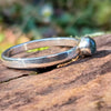 Sterling Silver and Moss Agate stacker