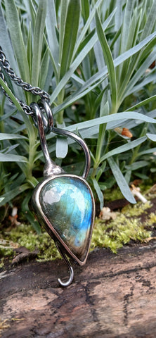 Labradorite Downwards Twist  Pendant