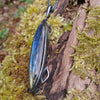 Long Labradorite Tendril oval Pendulum Pendant