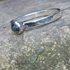 Slim Moss agate stacking ring size L