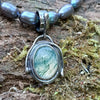 Moss agate Hag Pendant