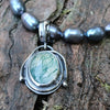 Moss agate Hag Pendant