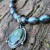 Moss agate Hag Pendant