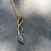 Small Gold Tendril Bud Pendant