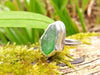 Green Sea Glass Silver Ring