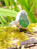 Green Sea Glass Silver Ring
