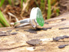 Green Sea Glass Silver Ring