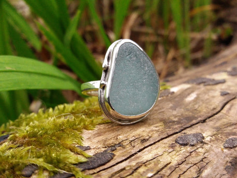 Seafoam Seaglass Ring