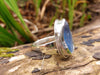 Cornflower Blue Seaglass Silver Ring