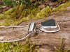 green seaglass pendant on chain
