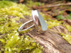 Seaglass and Silver Handmade Ring