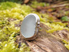 Seaglass and Silver Handmade Ring