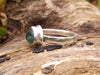 Small Teal Green Seaglass Ring
