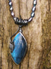 Labradorite Leaf Tendril Pendant