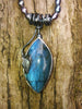 Labradorite Leaf Tendril Pendant