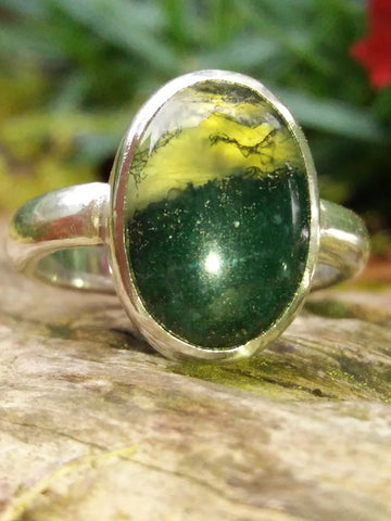 Moss Agate Chunky Ring