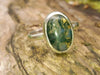 Silver Moss Agate Ring