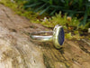 Dark Blue Teardrop Seaglass Ring