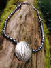 Melt Grasses Pendant For Pearls Large with black pearls