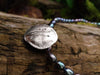 Melt Grasses Pendant For Pearls Small Irregular with black pearls