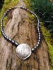 Melt Grasses Pendant For Pearls Small Irregular with black pearls