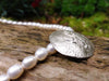 Melt Grasses Pendant For Pearls Small Round with white pearls